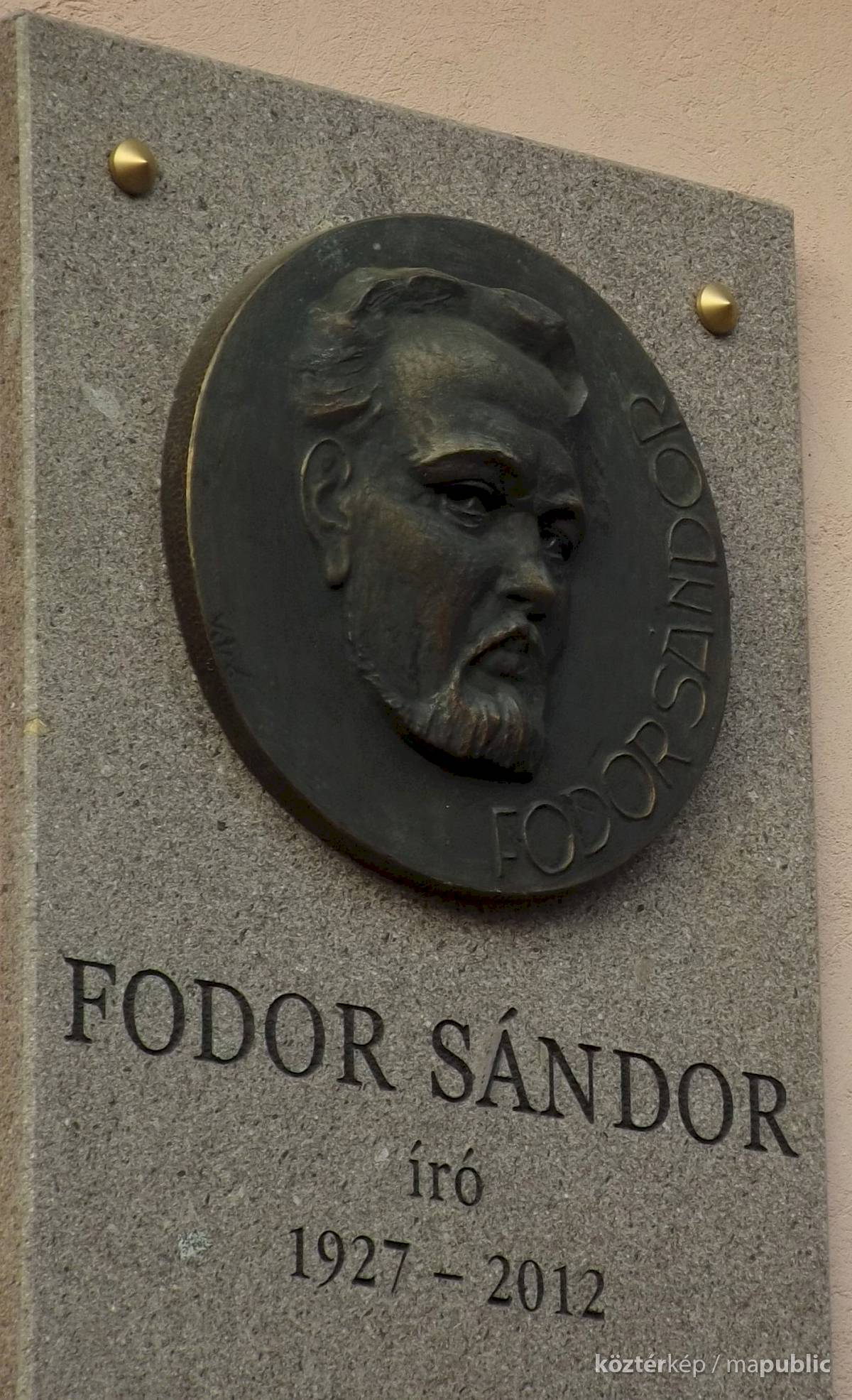 Fodor Sándor emléktábla – Köztérkép